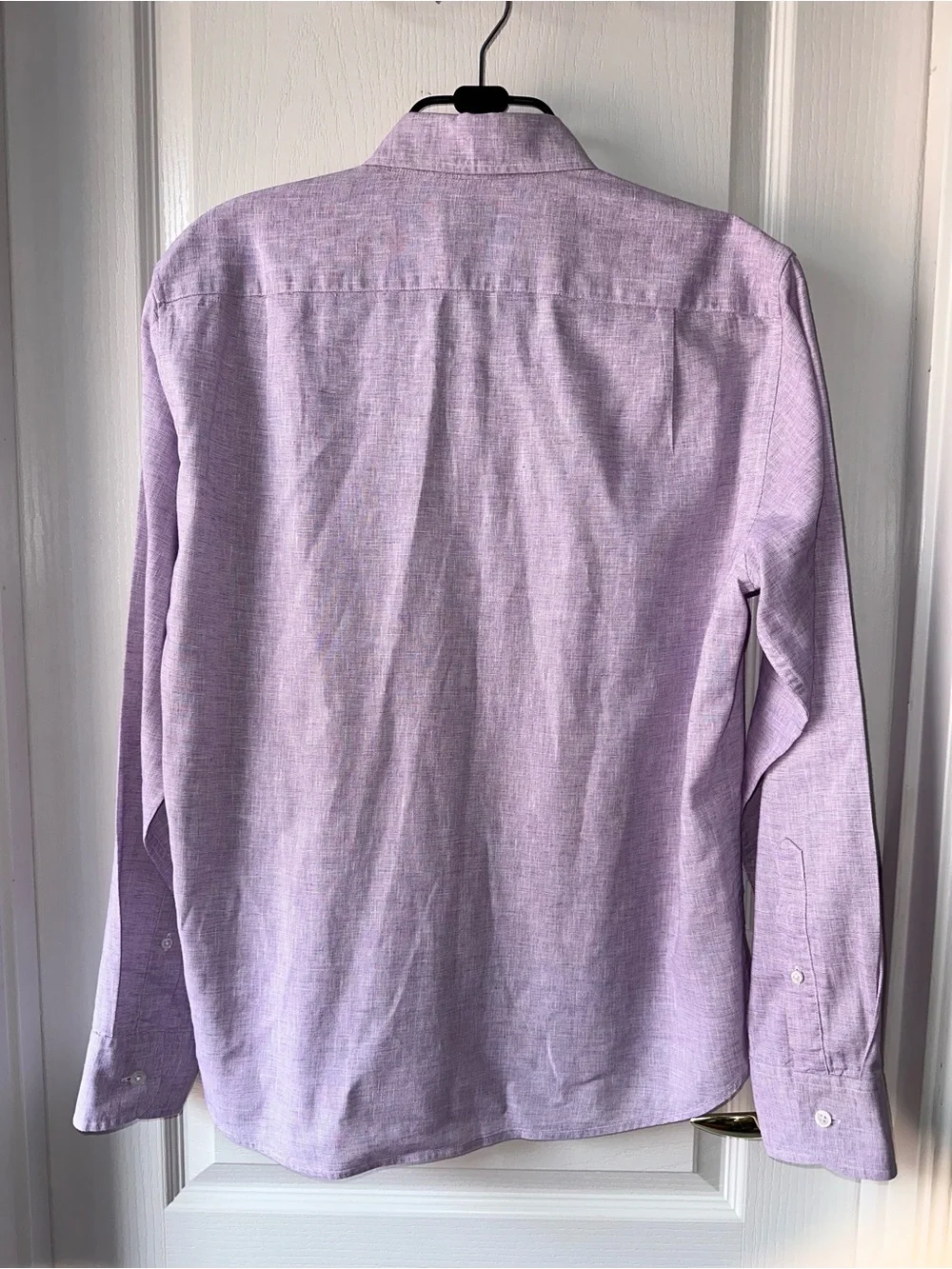 J.Crew Men’s Cotton/Linen Blend Button Down Shirt Lavender Excellent Condition